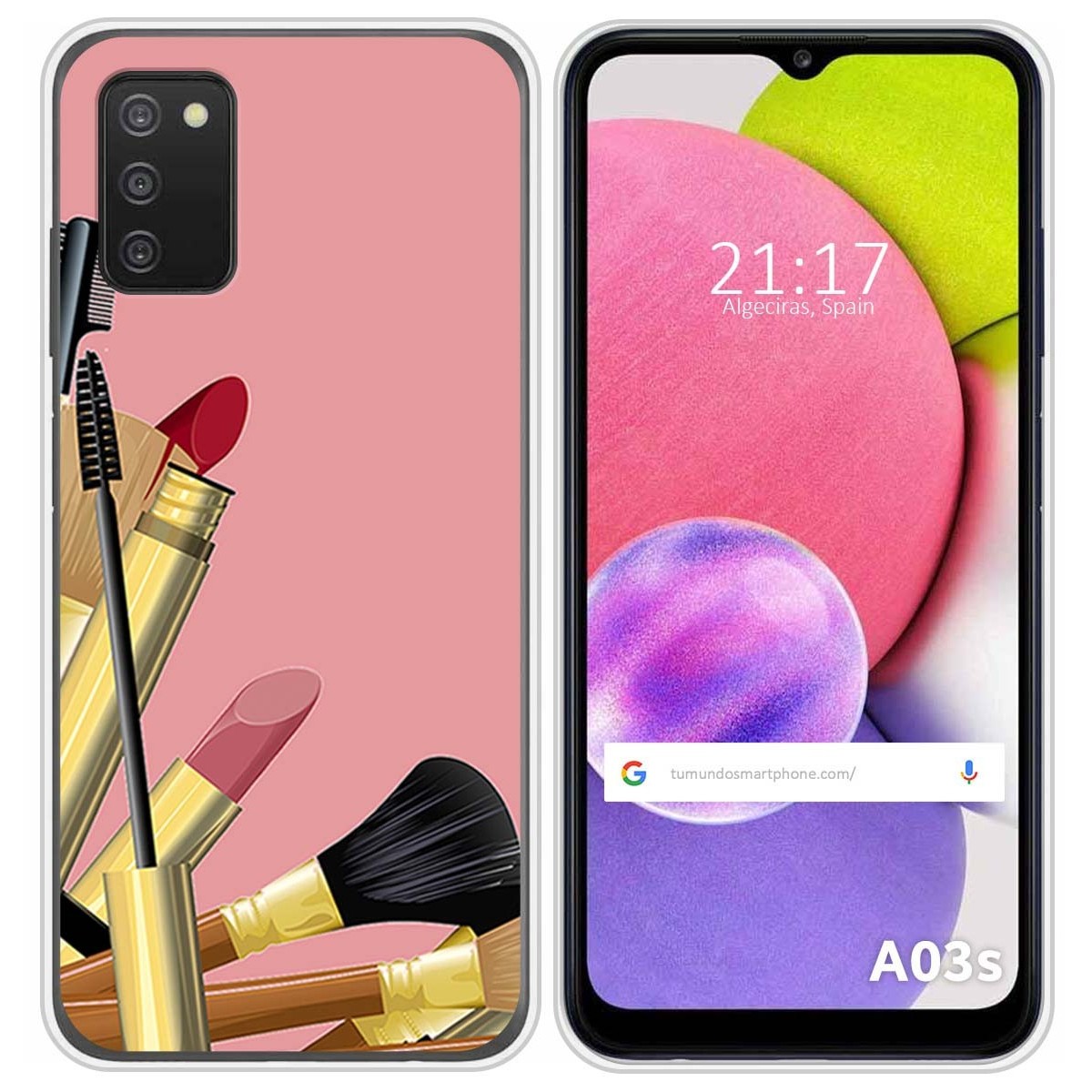 Funda Silicona para Samsung Galaxy A03s diseño Brochas Dibujos