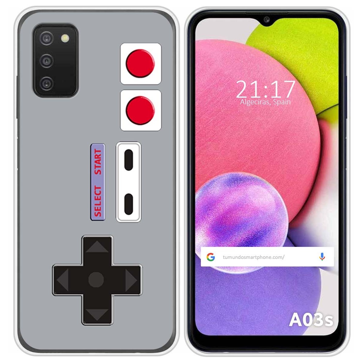 Funda Silicona para Samsung Galaxy A03s diseño Consola Dibujos