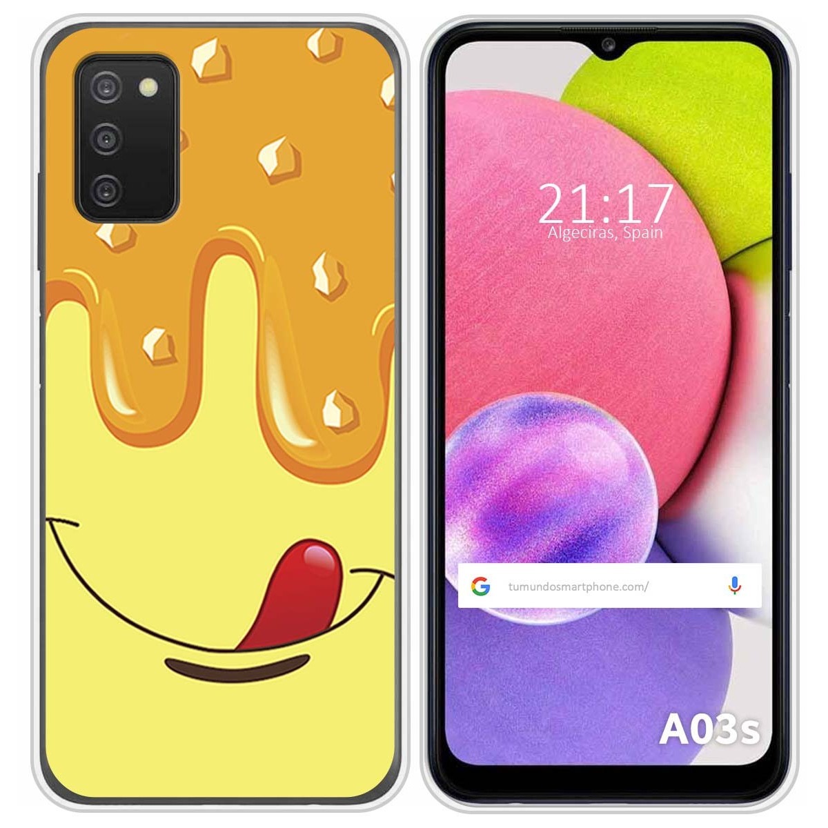 Funda Silicona para Samsung Galaxy A03s diseño Helado Vainilla Dibujos