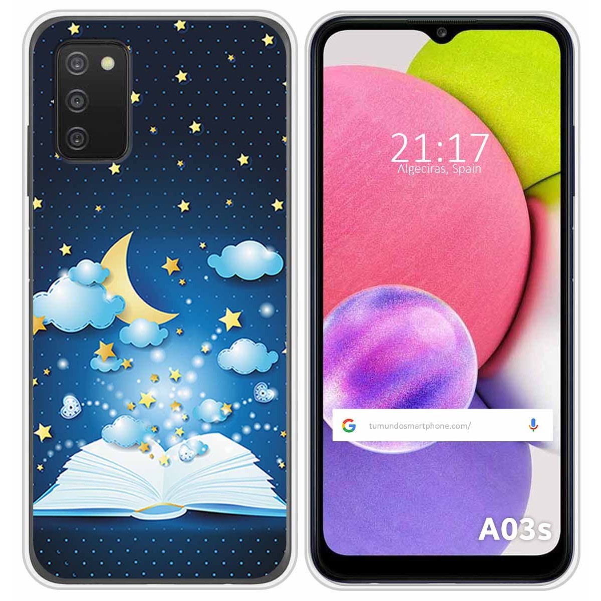 Funda Silicona para Samsung Galaxy A03s diseño Libro Cuentos Dibujos