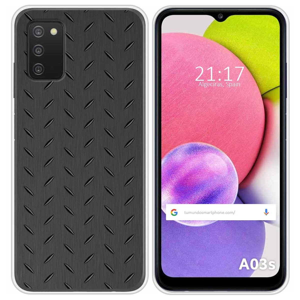 Funda Silicona para Samsung Galaxy A03s diseño Metal Dibujos