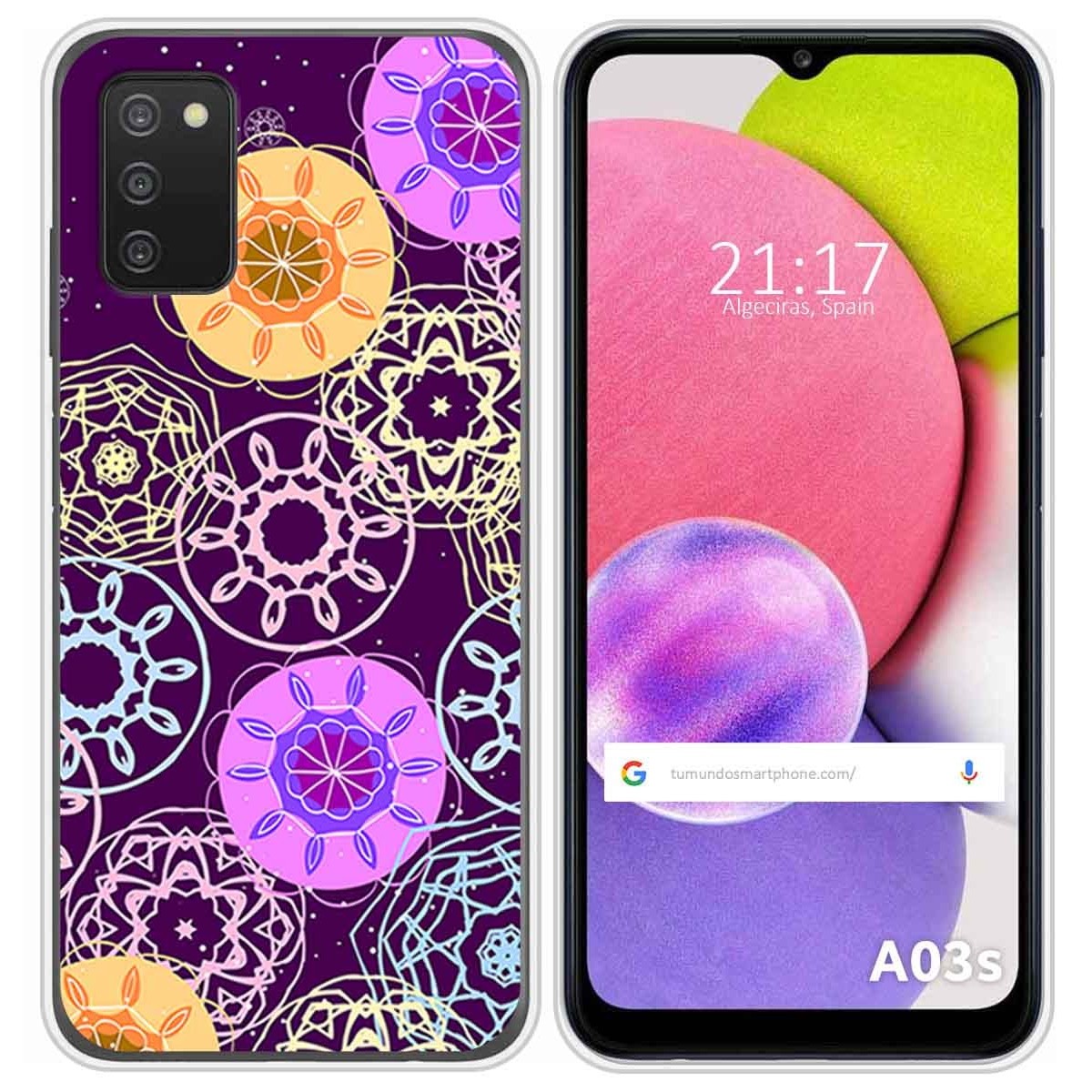 Funda Silicona para Samsung Galaxy A03s diseño Radial Dibujos