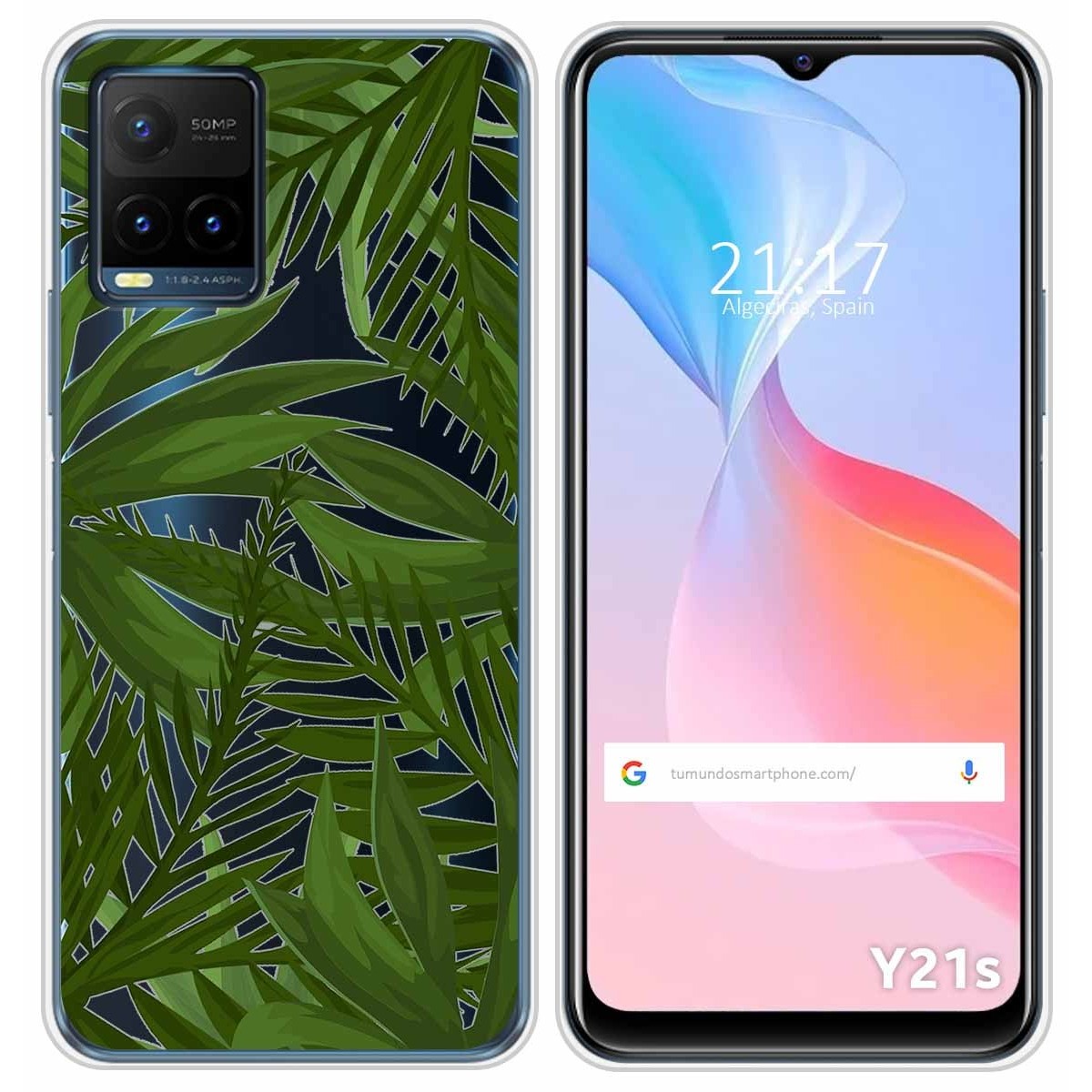 Funda Silicona Transparente para Vivo Y21 / Y21s / Y33s diseño Jungla Dibujos