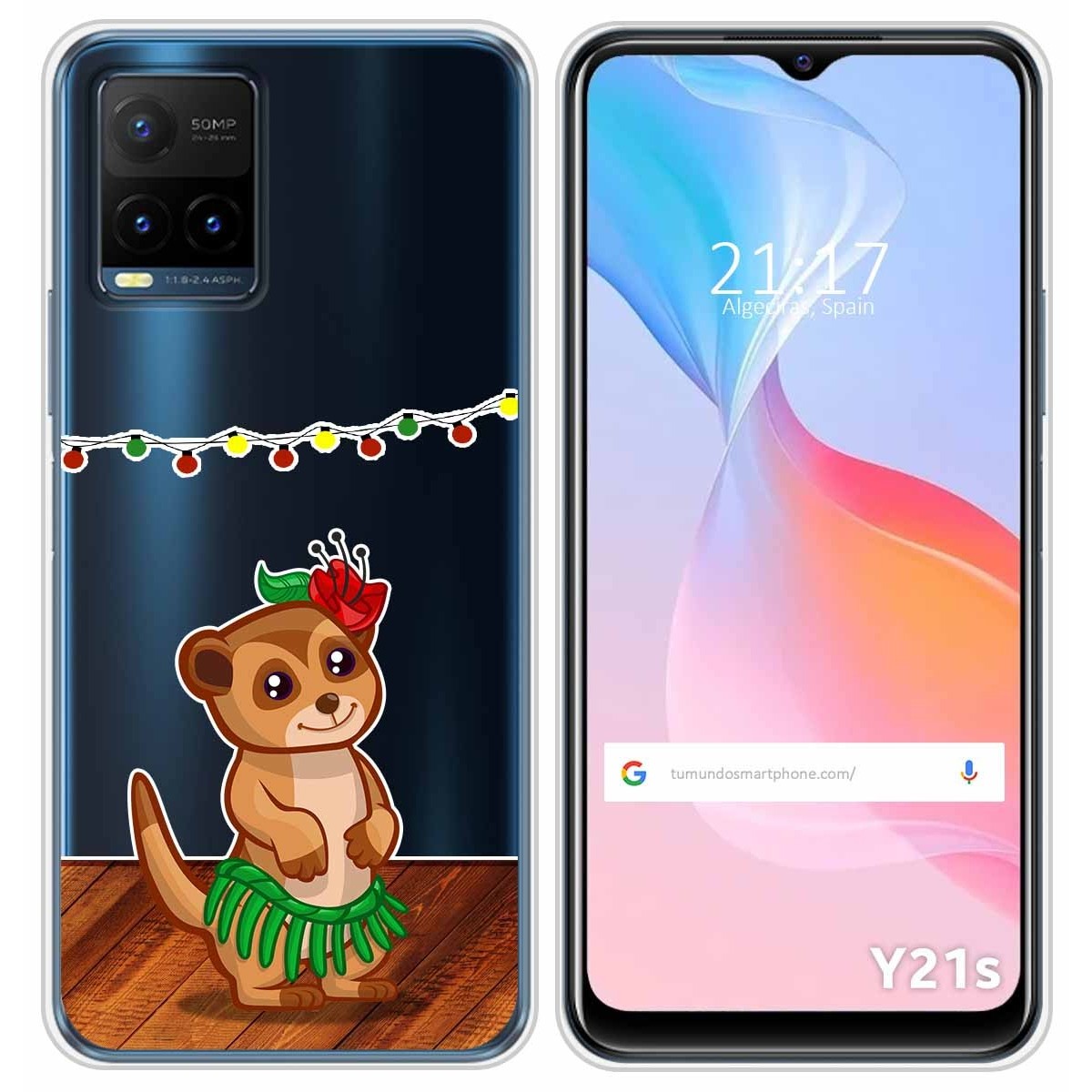 Funda Silicona Transparente para Vivo Y21 / Y21s / Y33s diseño Suricata Dibujos