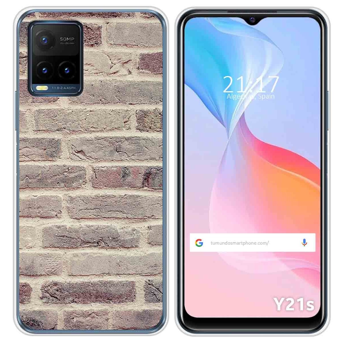 Funda Silicona para Vivo Y21 / Y21s / Y33s diseño Ladrillo 01 Dibujos