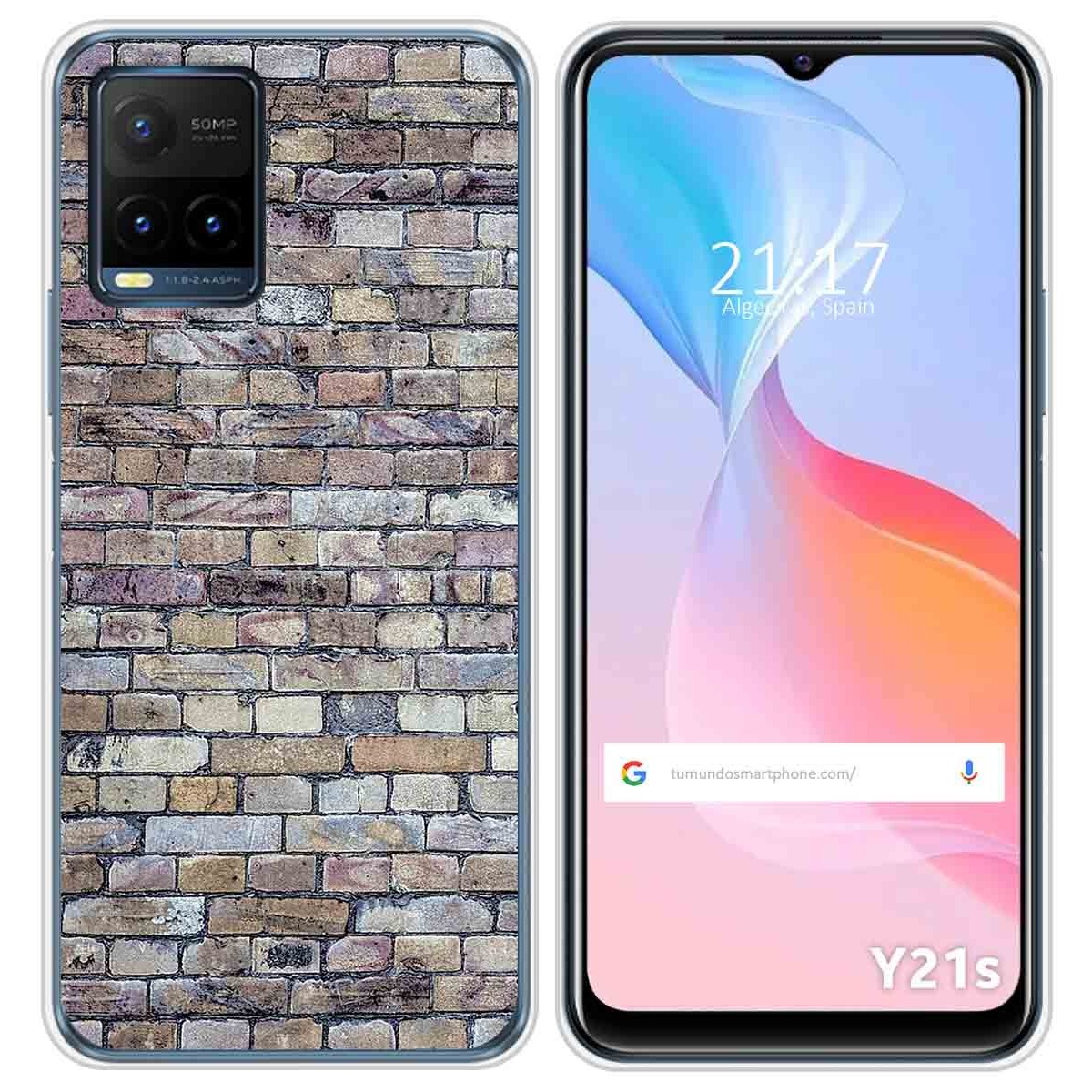 Funda Silicona para Vivo Y21 / Y21s / Y33s diseño Ladrillo 02 Dibujos