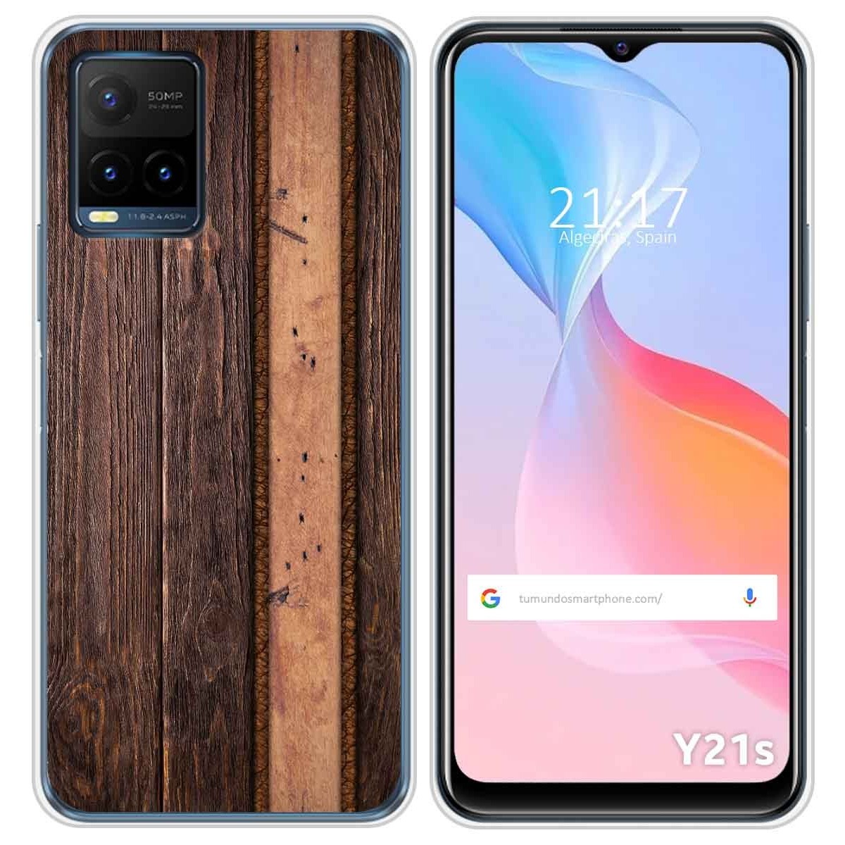 Funda Silicona para Vivo Y21 / Y21s / Y33s diseño Madera 05 Dibujos
