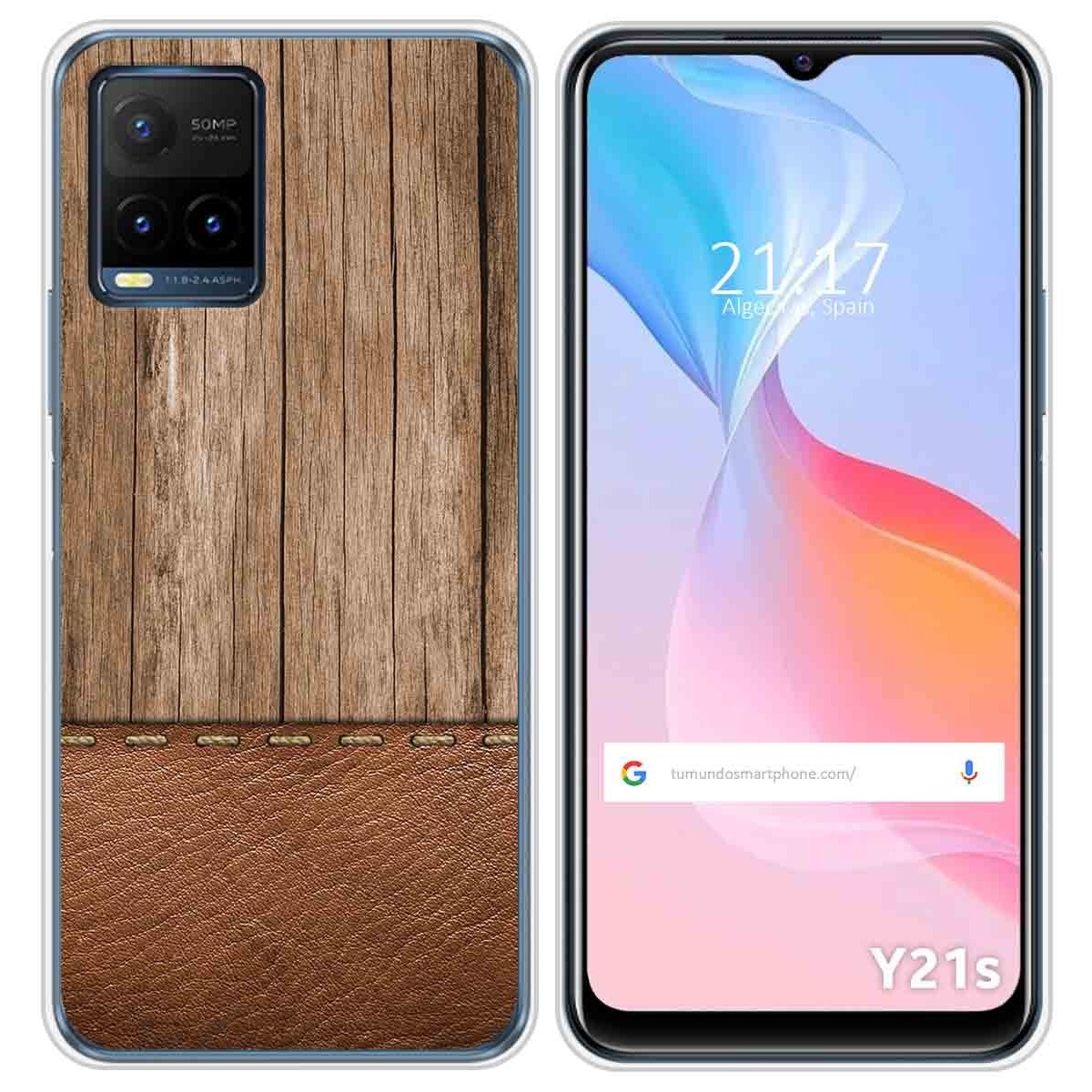 Funda Silicona para Vivo Y21 / Y21s / Y33s diseño Madera 09 Dibujos
