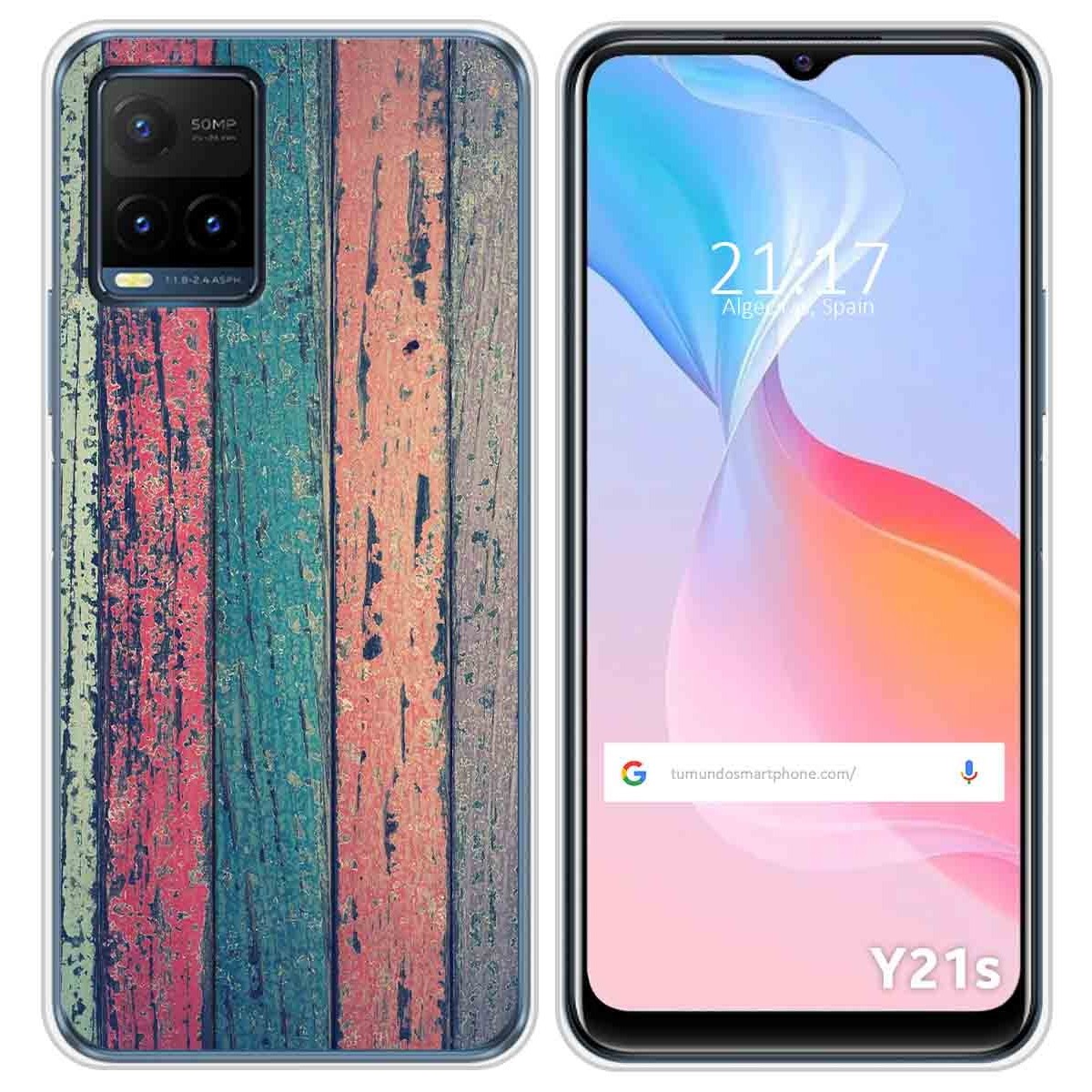 Funda Silicona para Vivo Y21 / Y21s / Y33s diseño Madera 10 Dibujos