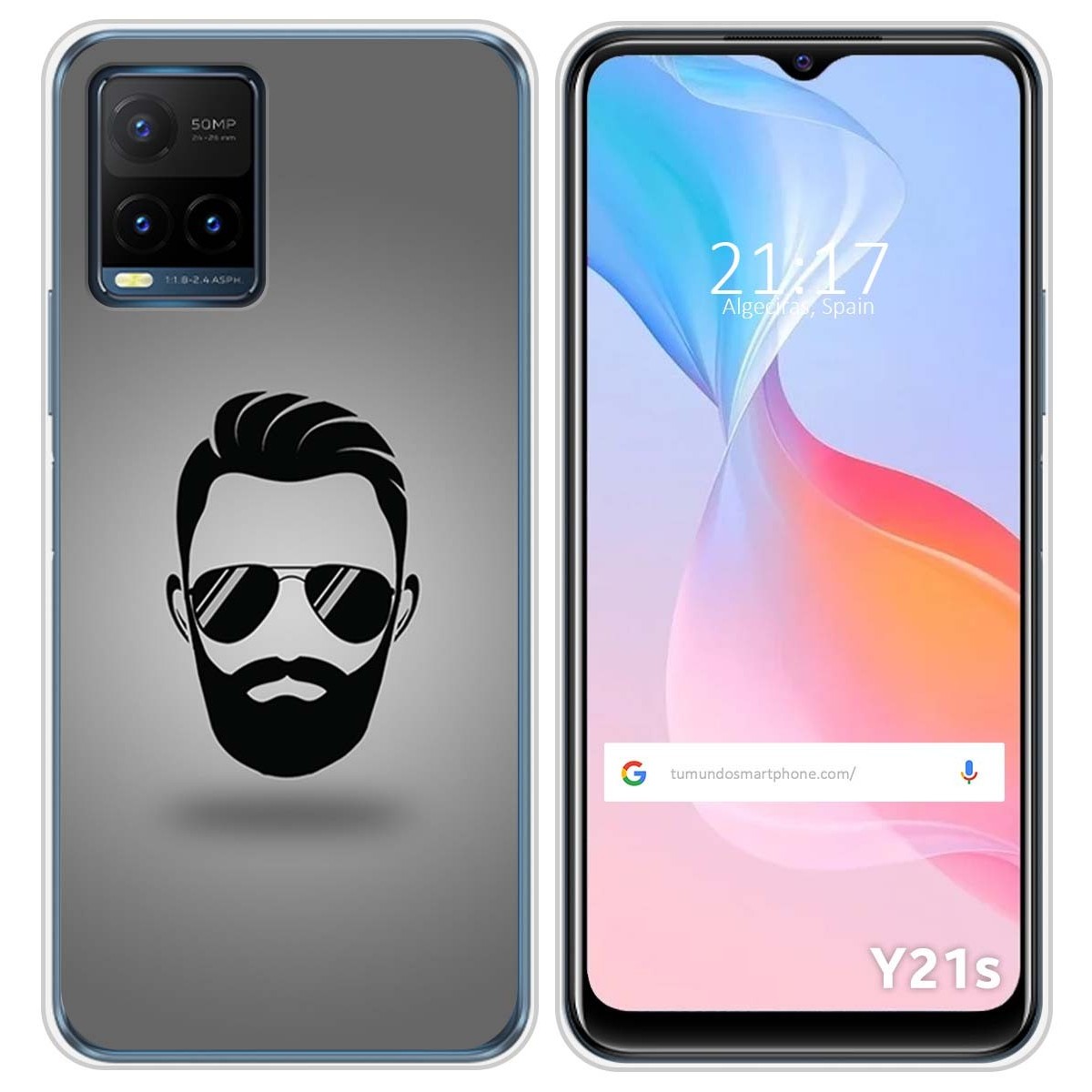 Funda Silicona para Vivo Y21 / Y21s / Y33s diseño Barba Dibujos