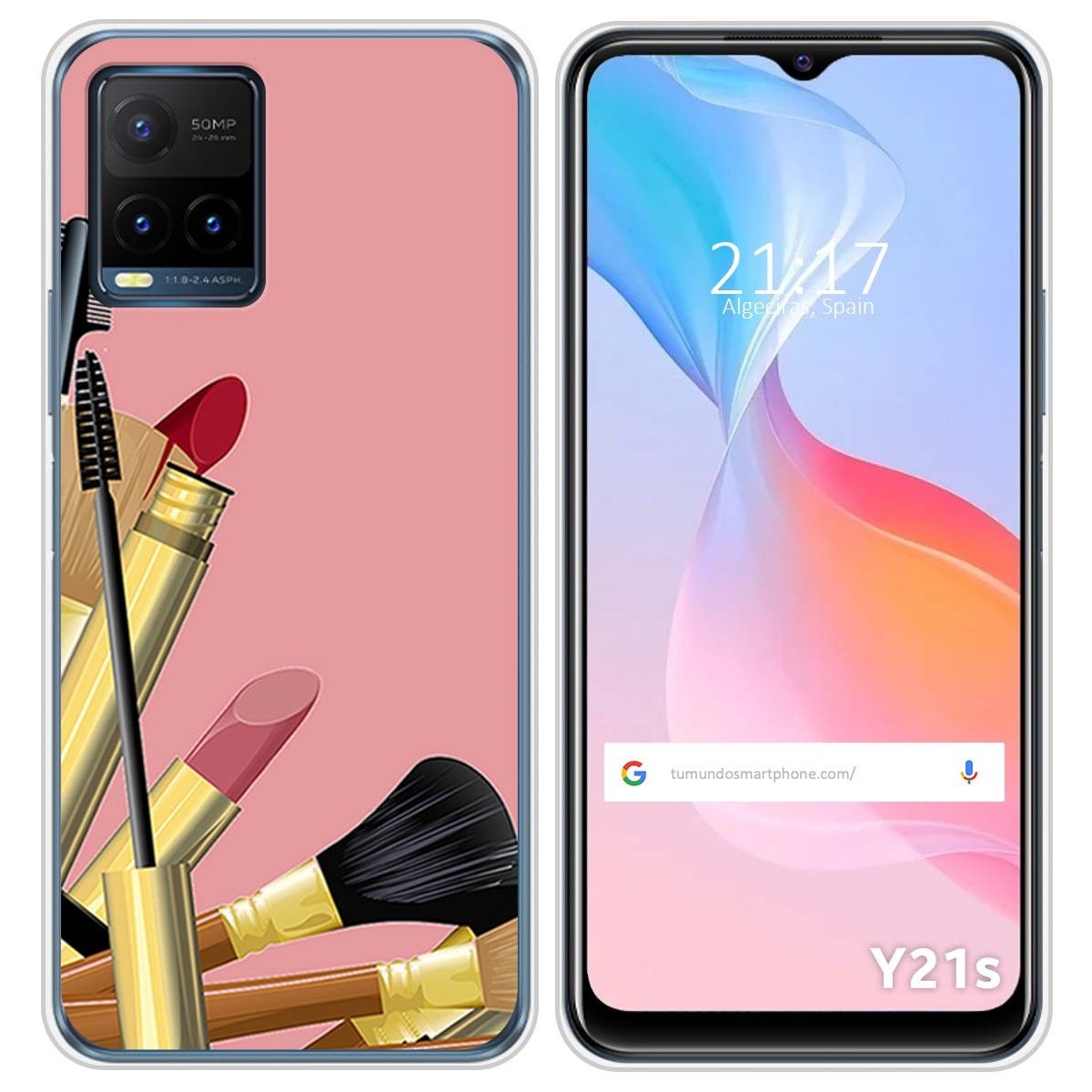 Funda Silicona para Vivo Y21 / Y21s / Y33s diseño Brochas Dibujos