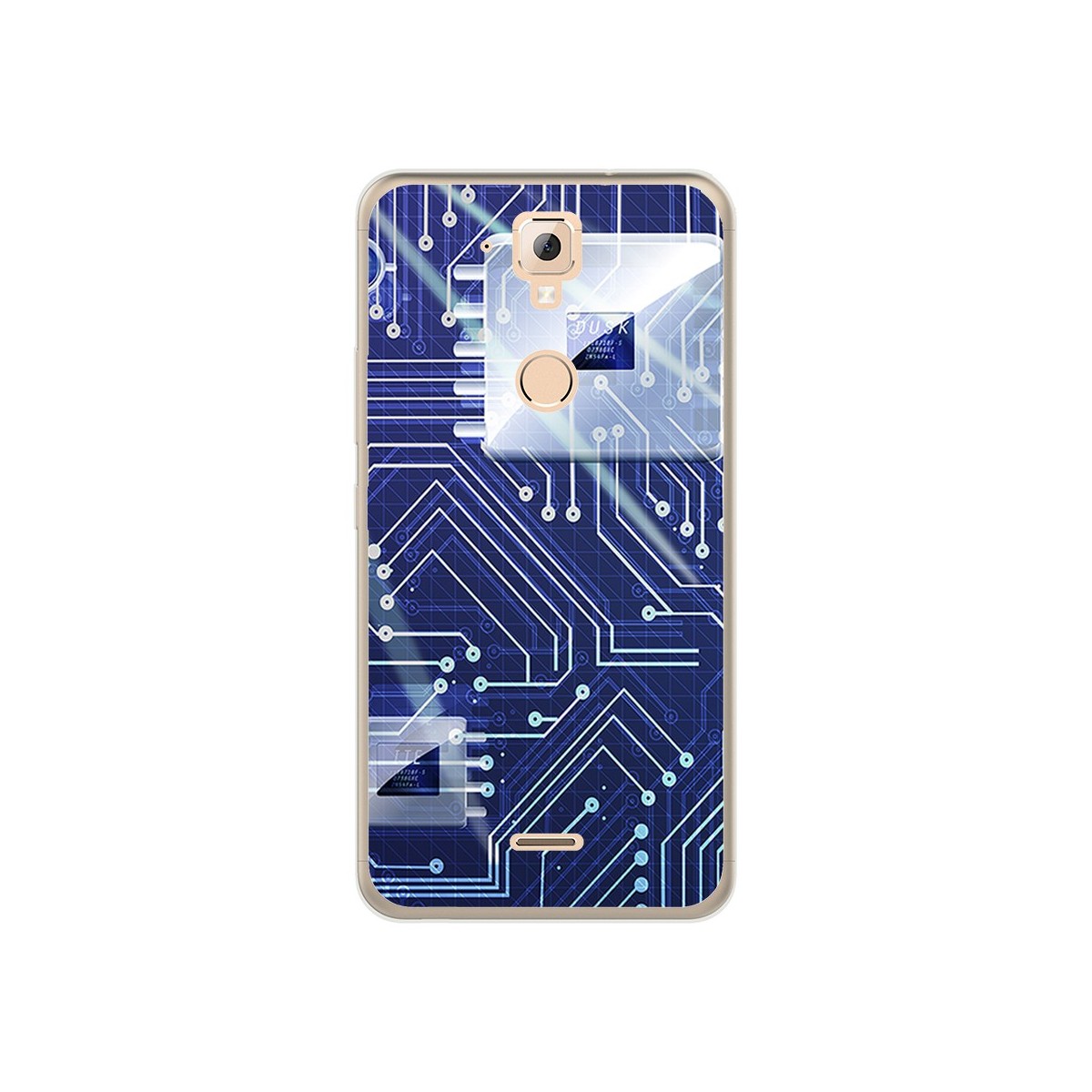 Funda Gel Tpu para Hisense F23 Diseño Circuito Dibujos