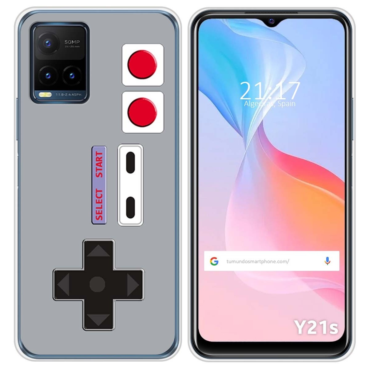 Funda Silicona para Vivo Y21 / Y21s / Y33s diseño Consola Dibujos