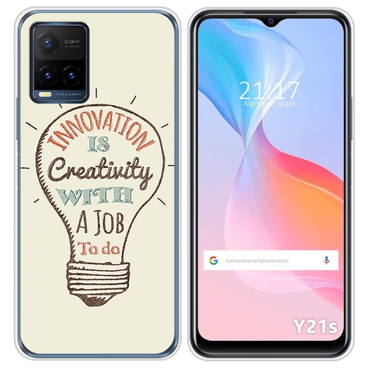 Funda Silicona para Vivo Y21 / Y21s / Y33s diseño Creativity Dibujos