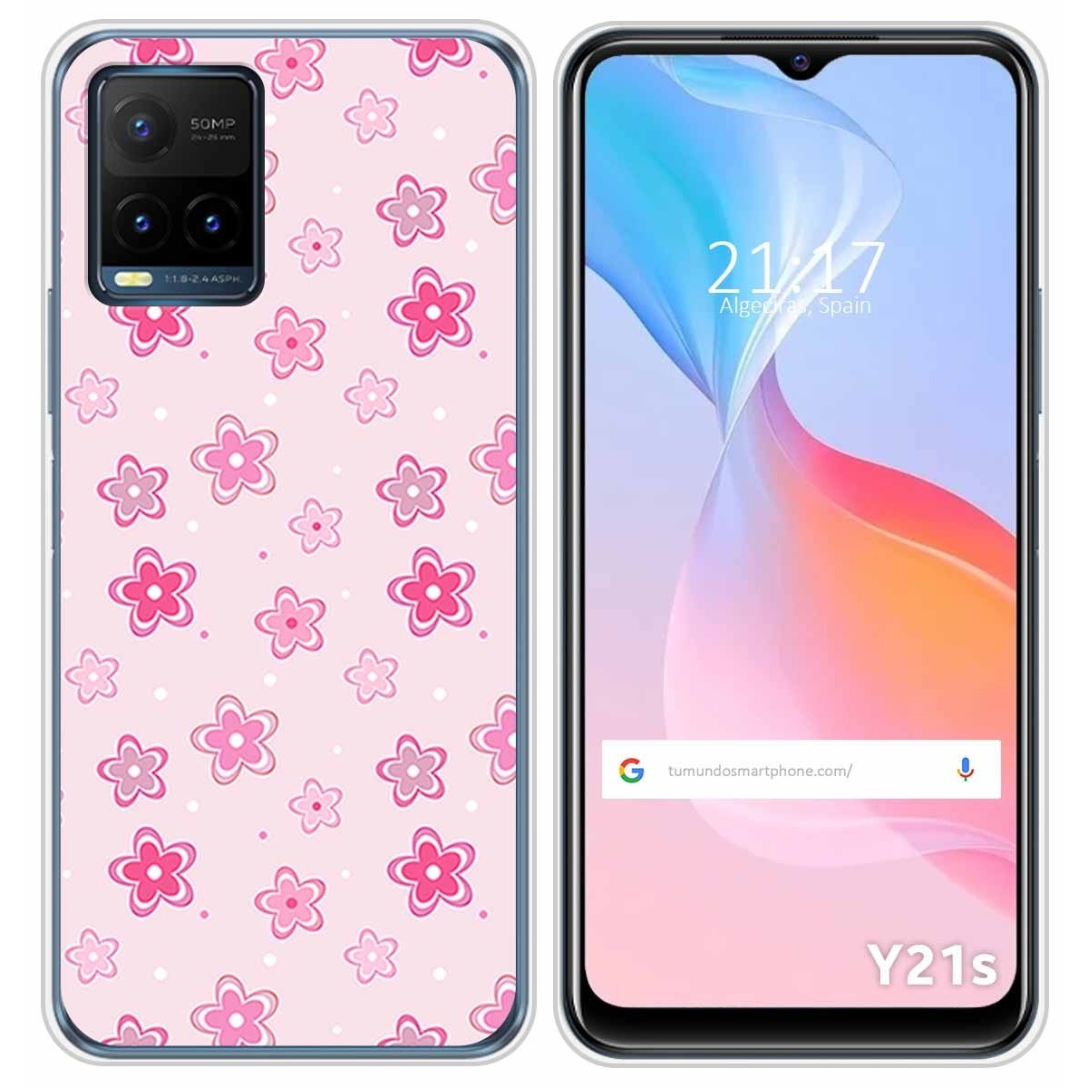 Funda Silicona para Vivo Y21 / Y21s / Y33s diseño Flores Dibujos