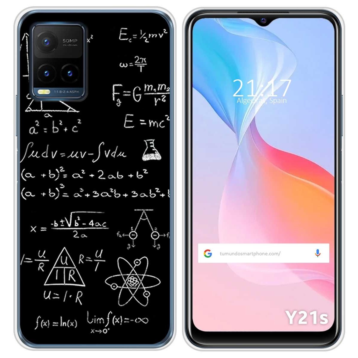 Funda Silicona para Vivo Y21 / Y21s / Y33s diseño Formulas Dibujos