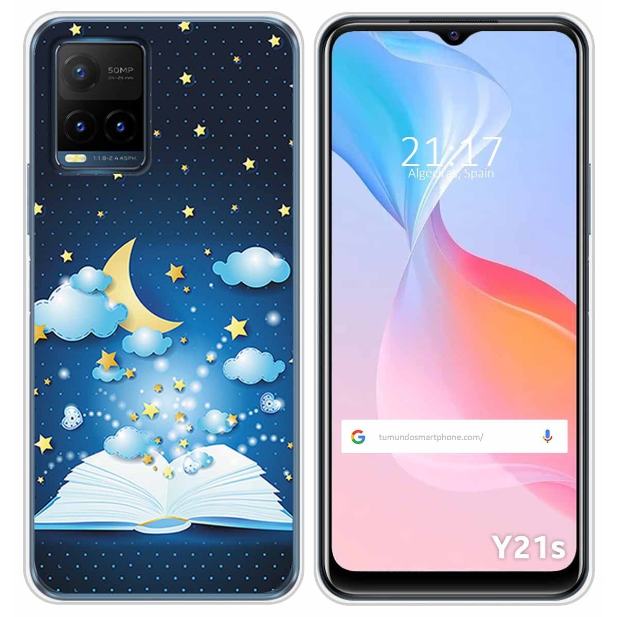 Funda Silicona para Vivo Y21 / Y21s / Y33s diseño Libro Cuentos Dibujos