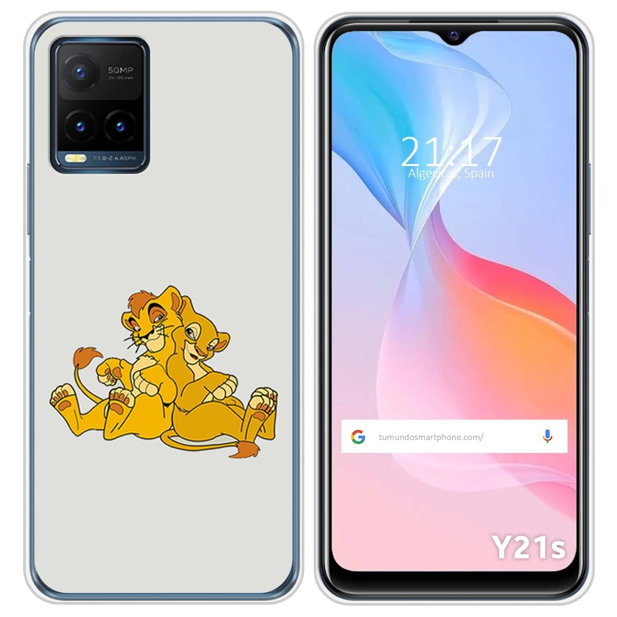 Funda Silicona para Vivo Y21 / Y21s / Y33s diseño Leones Dibujos