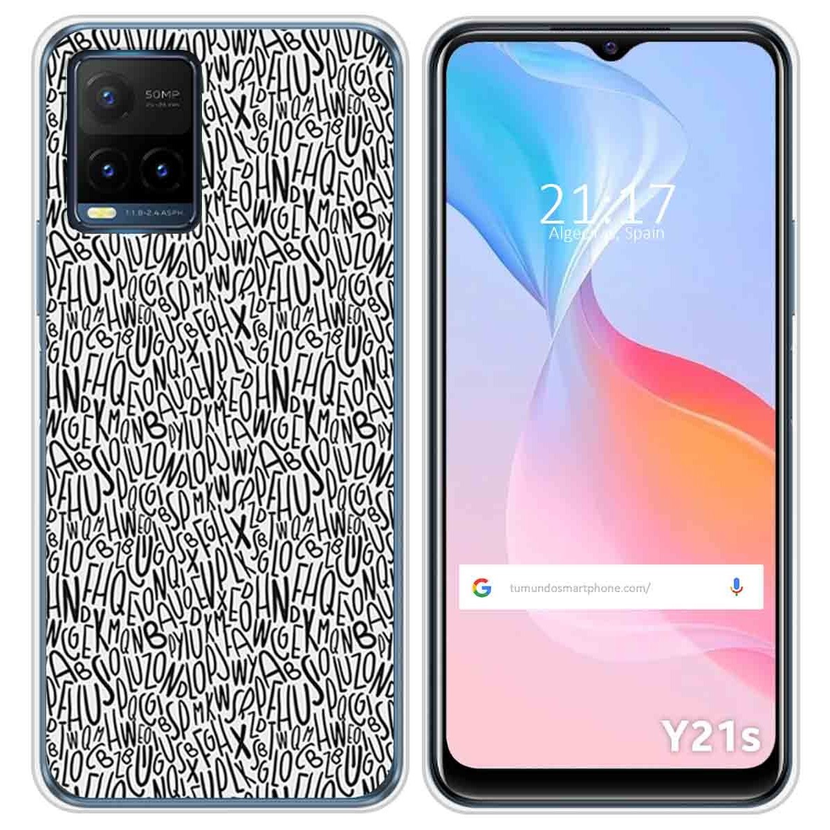 Funda Silicona para Vivo Y21 / Y21s / Y33s diseño Letras Dibujos
