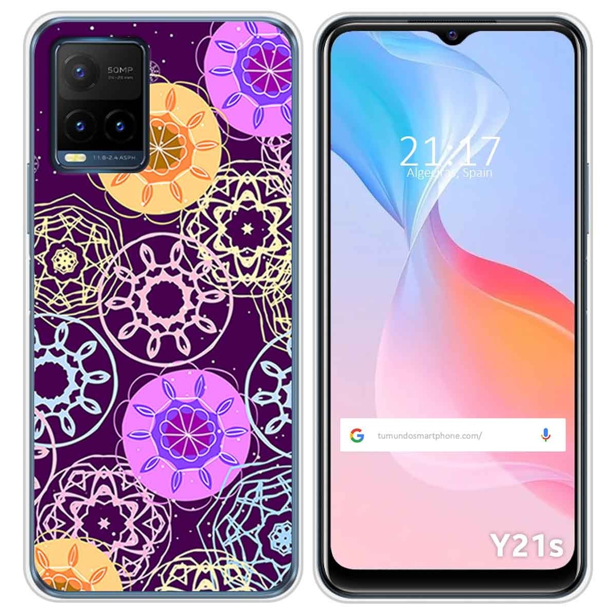 Funda Silicona para Vivo Y21 / Y21s / Y33s diseño Radial Dibujos