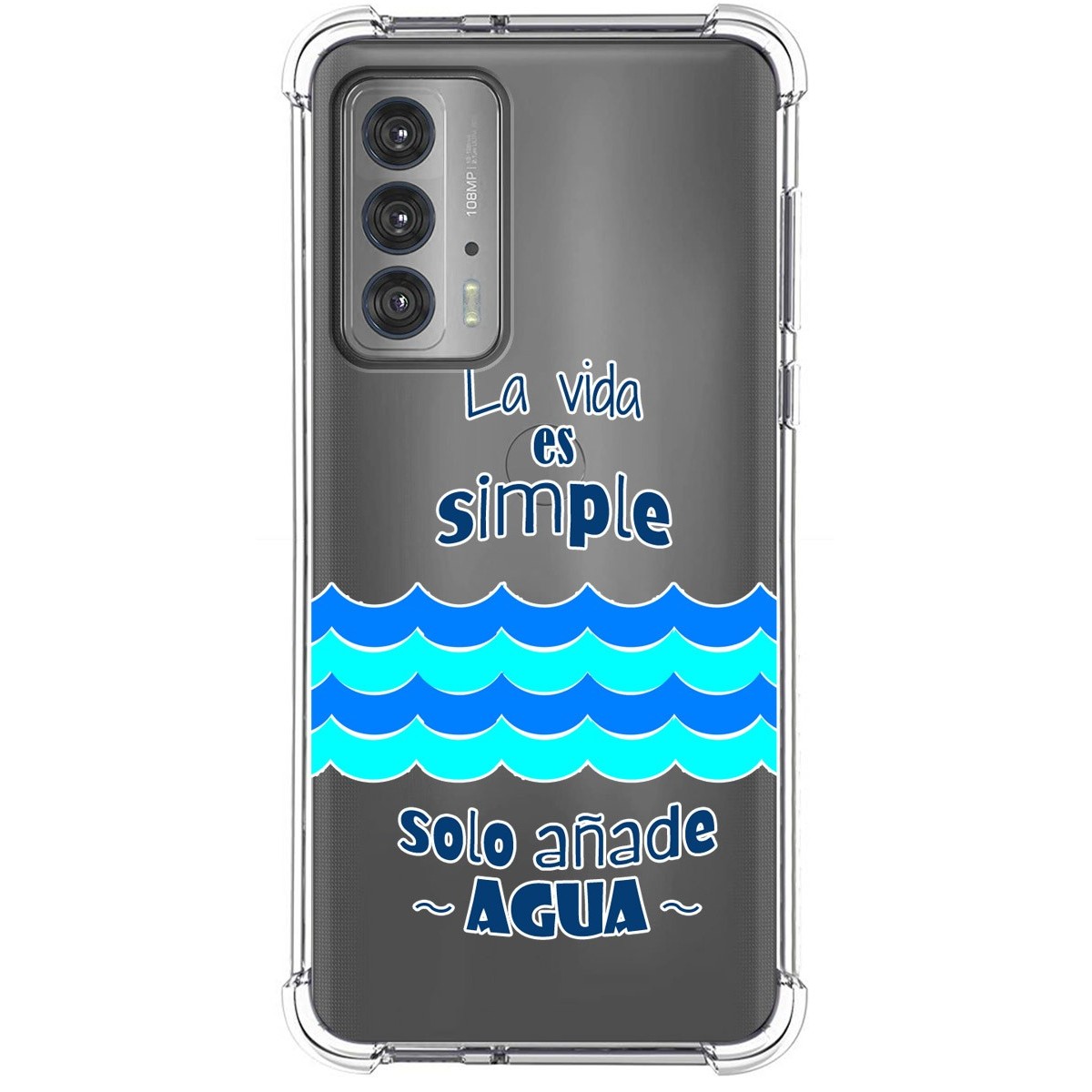 Funda Silicona Antigolpes para Motorola Edge 20 diseño Agua Dibujos