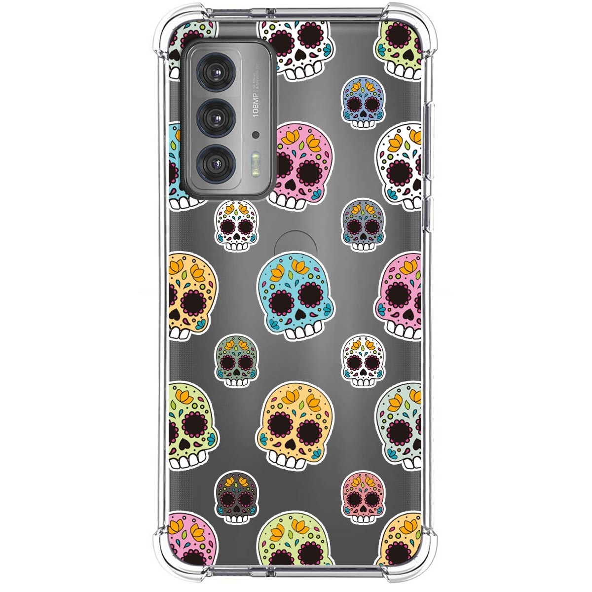 Funda Silicona Antigolpes para Motorola Edge 20 diseño Catrina Dibujos