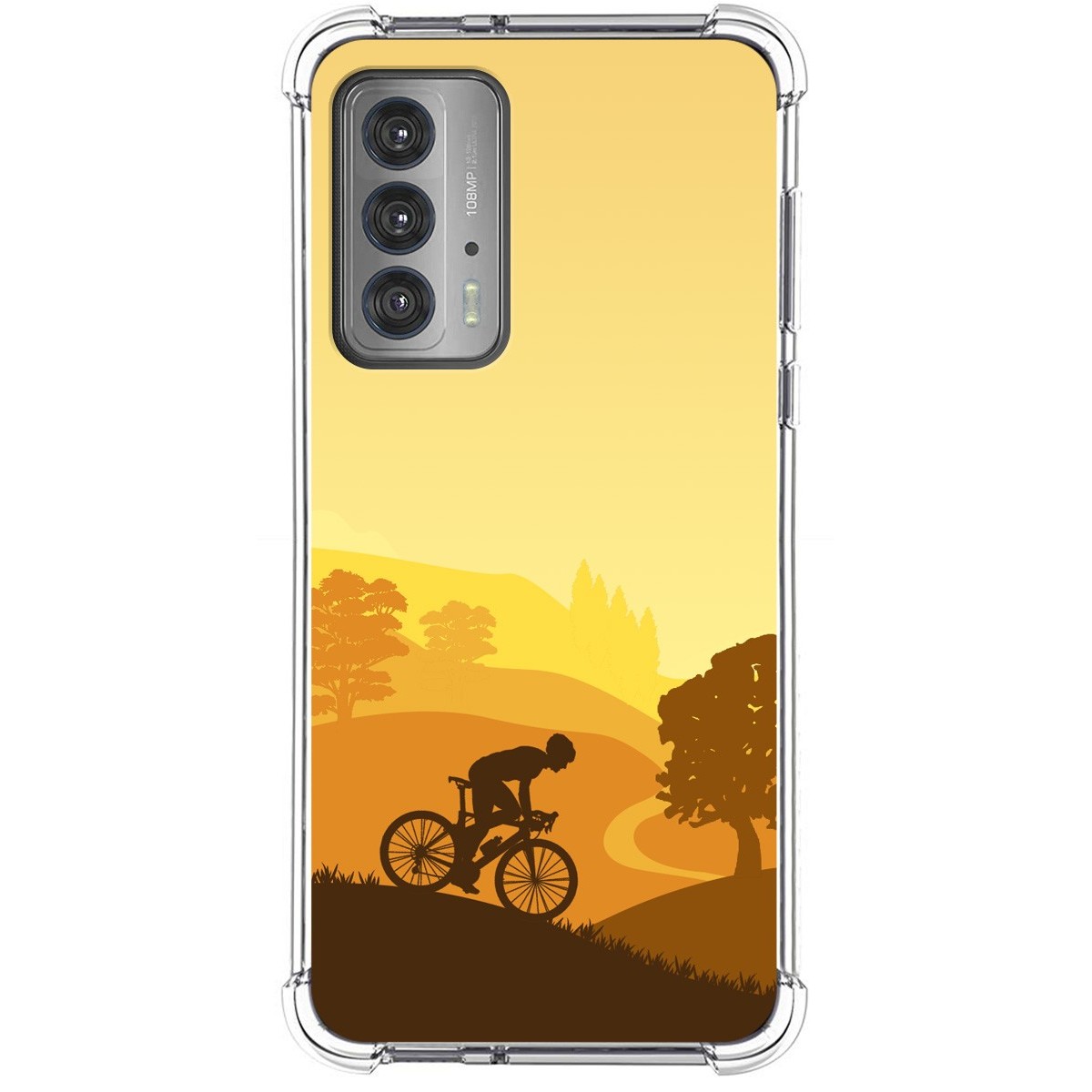 Funda Silicona Antigolpes para Motorola Edge 20 diseño Ciclista Dibujos