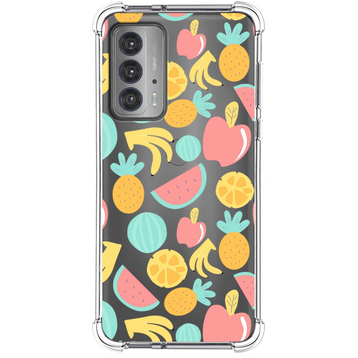 Funda Silicona Antigolpes para Motorola Edge 20 diseño Frutas 02 Dibujos