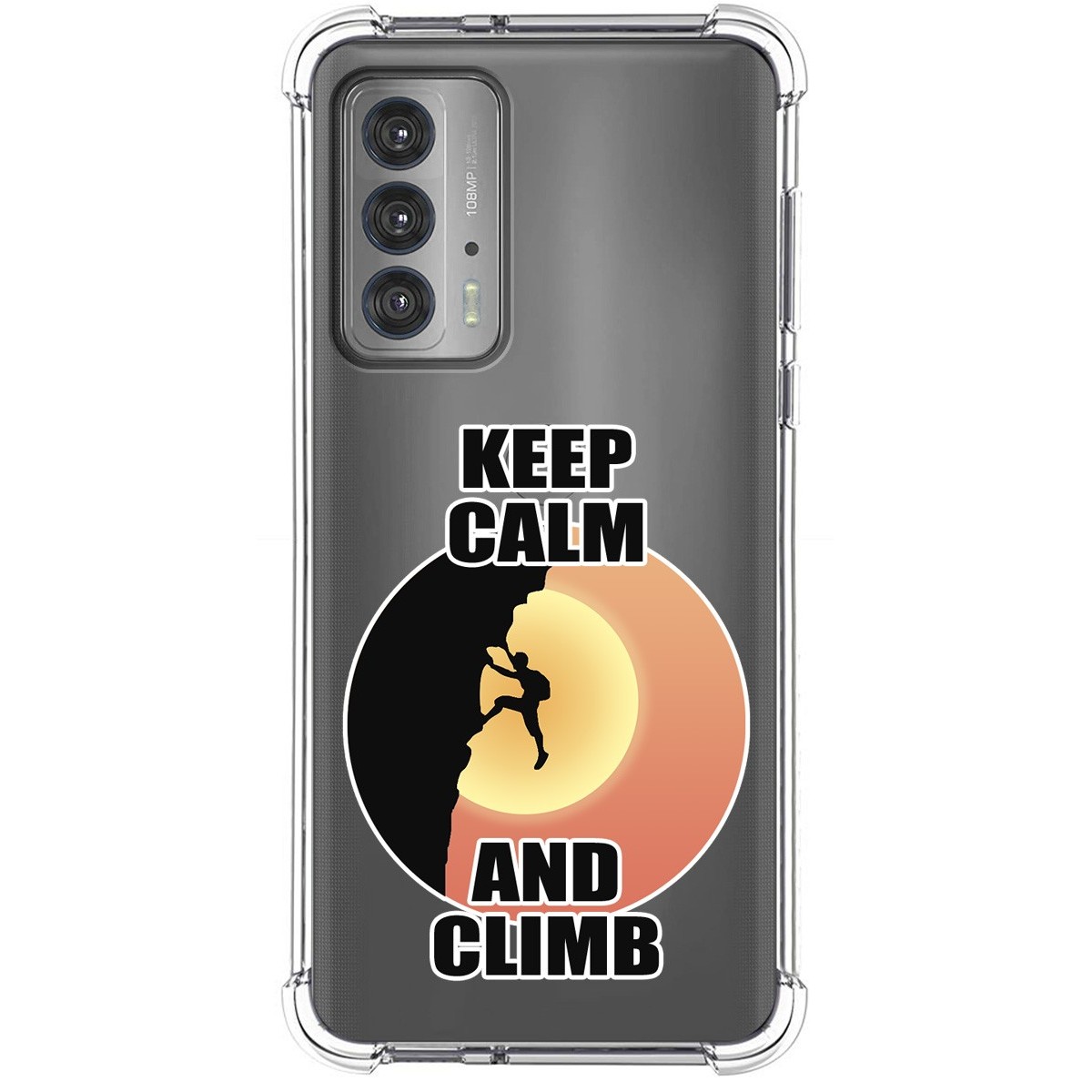 Funda Silicona Antigolpes para Motorola Edge 20 diseño Hombre Escalada Dibujos