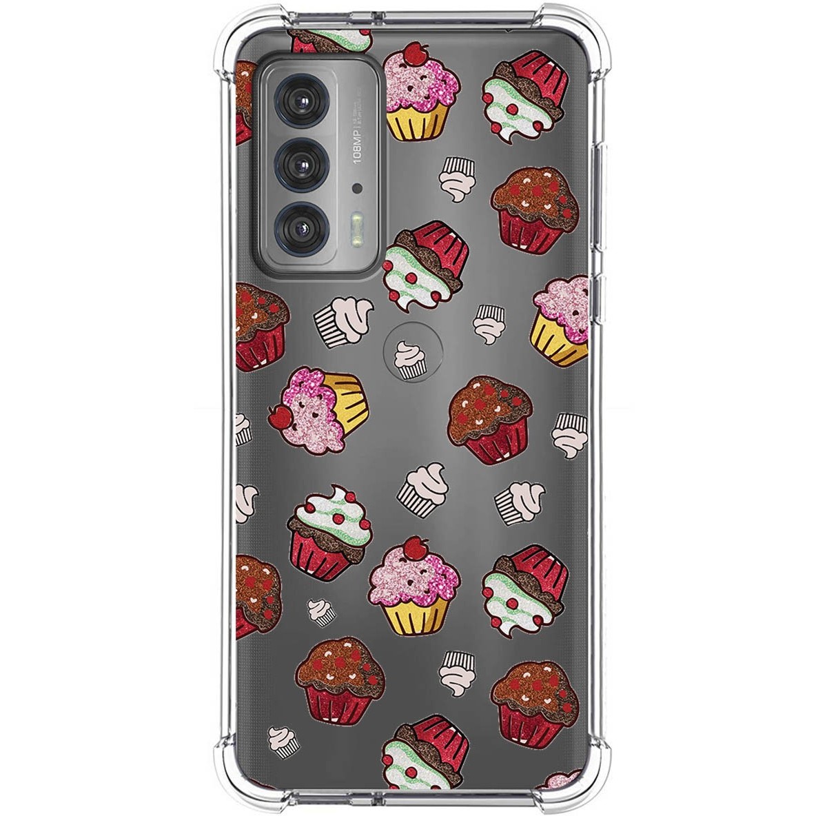 Funda Silicona Antigolpes para Motorola Edge 20 diseño Muffins Dibujos