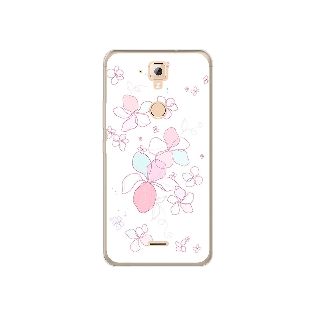 Funda Gel Tpu para Hisense F23 Diseño Flores Minimal Dibujos