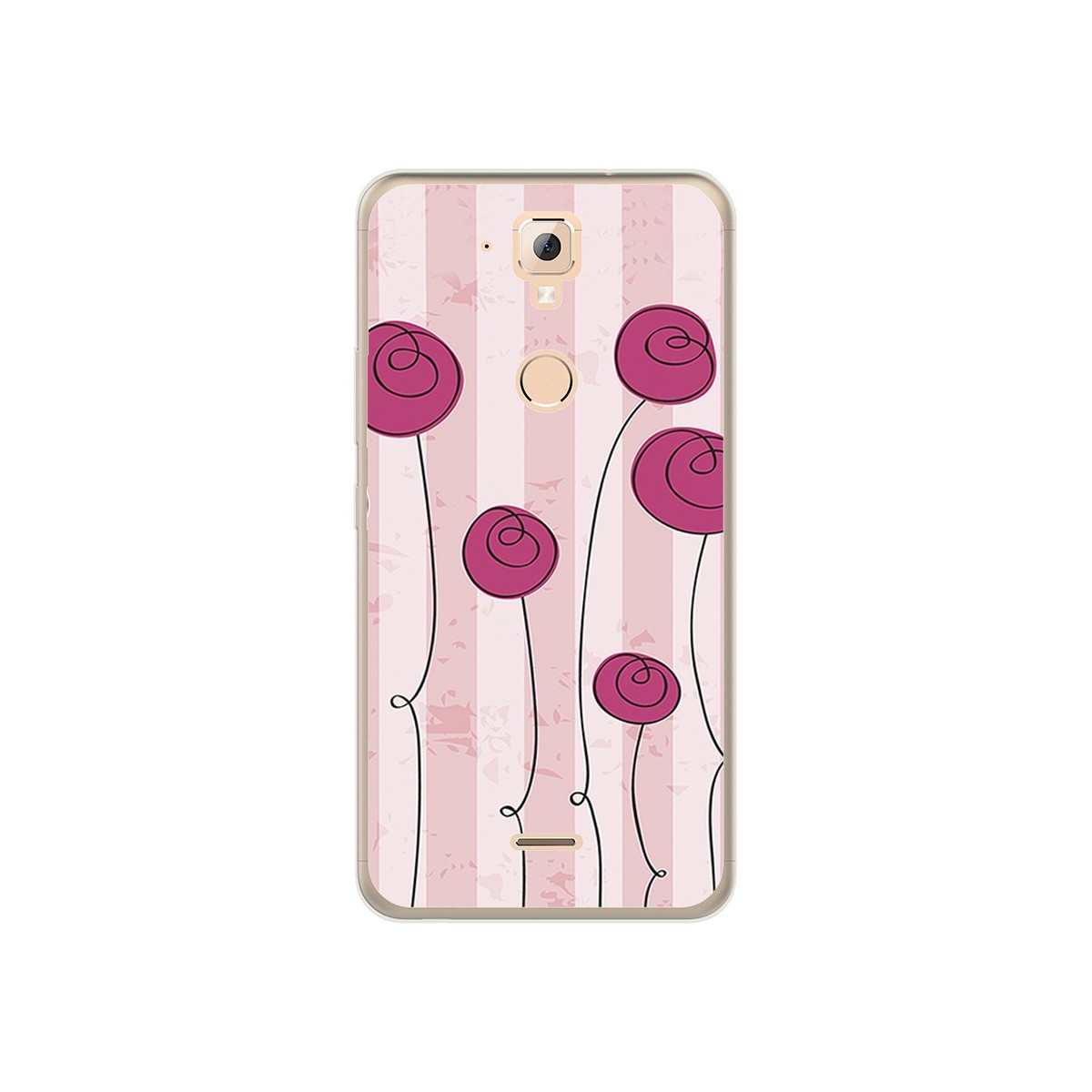 Funda Gel Tpu para Hisense F23 Diseño Flores Vintage Dibujos