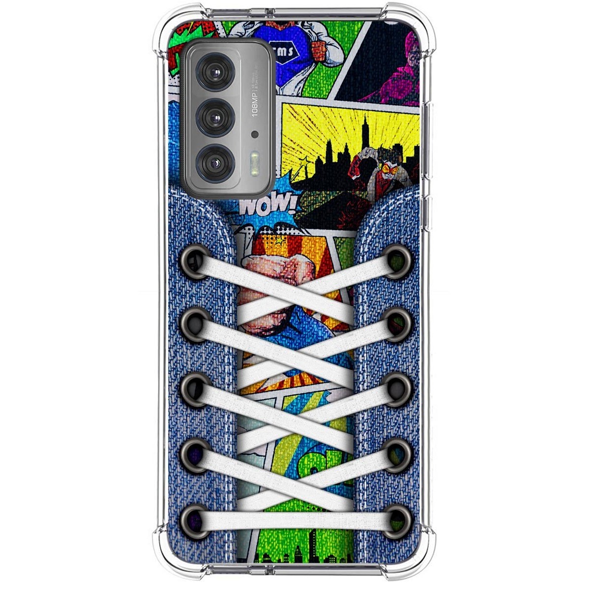 Funda Silicona Antigolpes para Motorola Edge 20 diseño Zapatillas 14 Dibujos