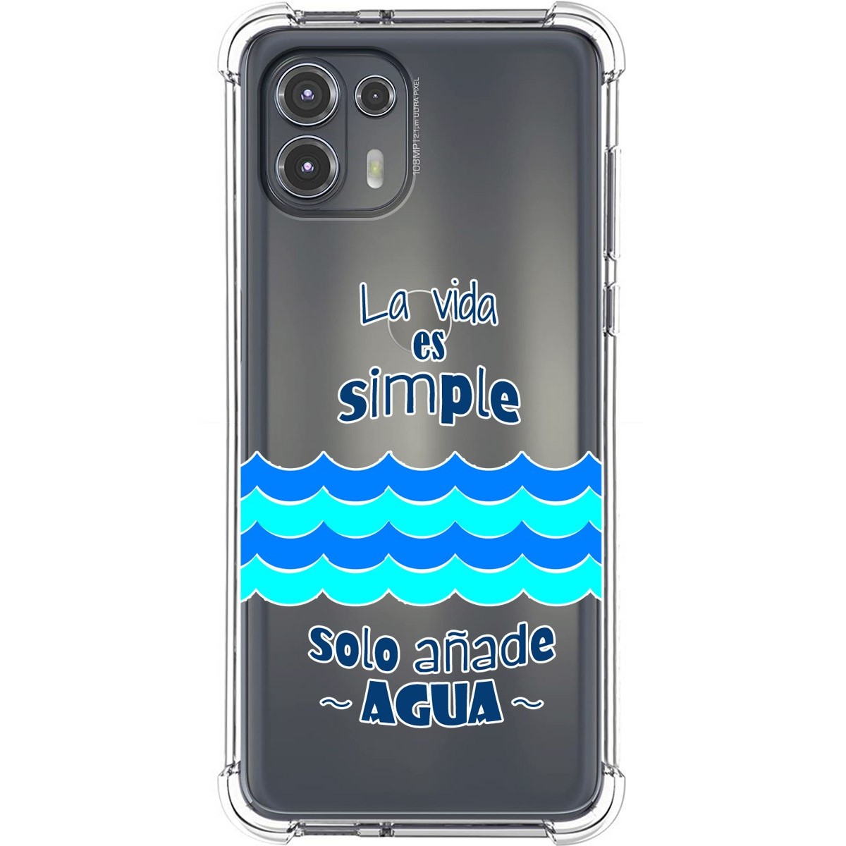 Funda Silicona Antigolpes para Motorola Edge 20 Lite diseño Agua Dibujos