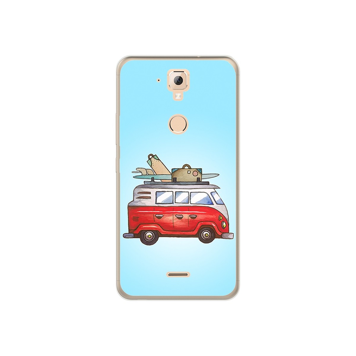 Funda Gel Tpu para Hisense F23 Diseño Furgoneta Dibujos
