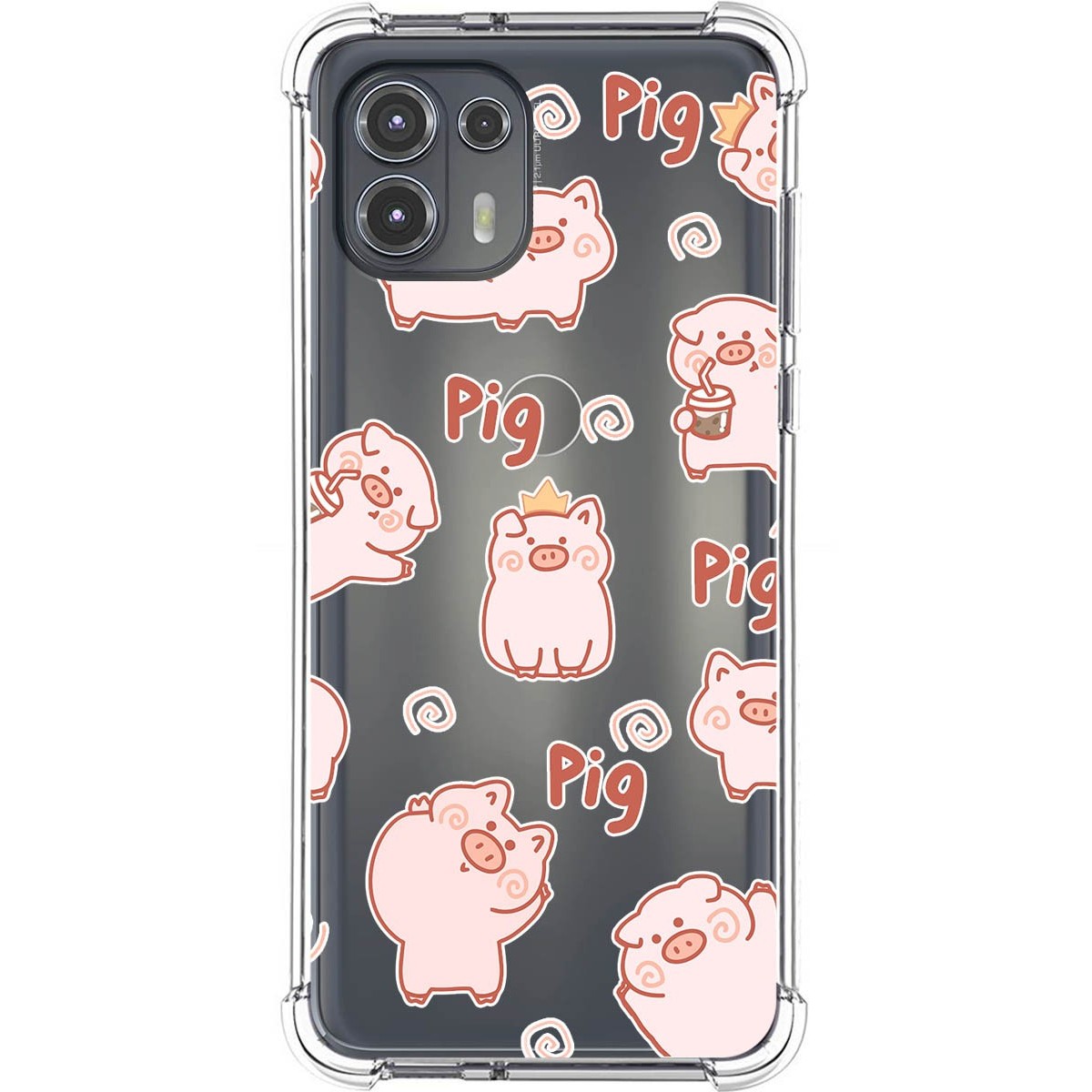 Funda Silicona Antigolpes para Motorola Edge 20 Lite diseño Cerdos Dibujos