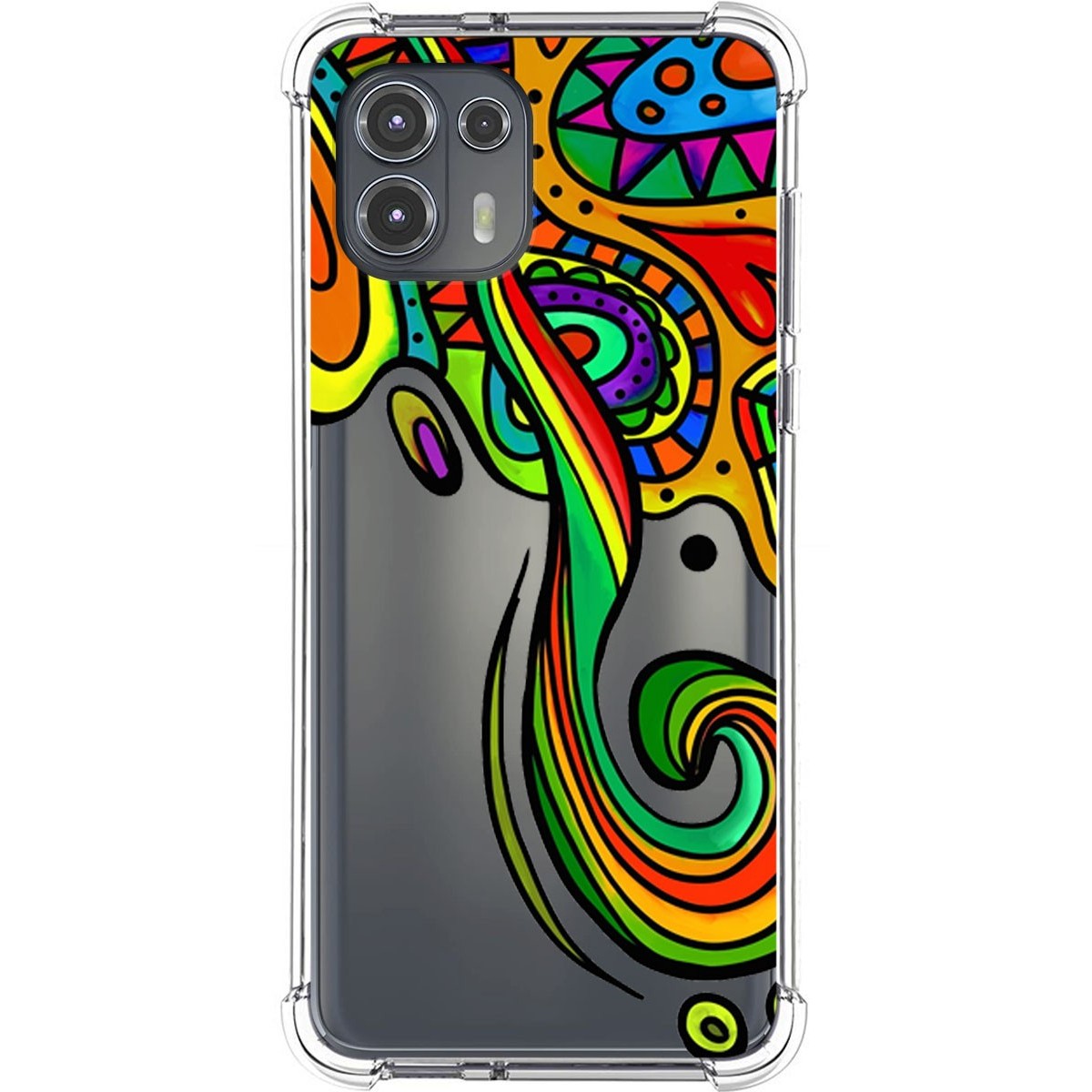 Funda Silicona Antigolpes para Motorola Edge 20 Lite diseño Colores Dibujos