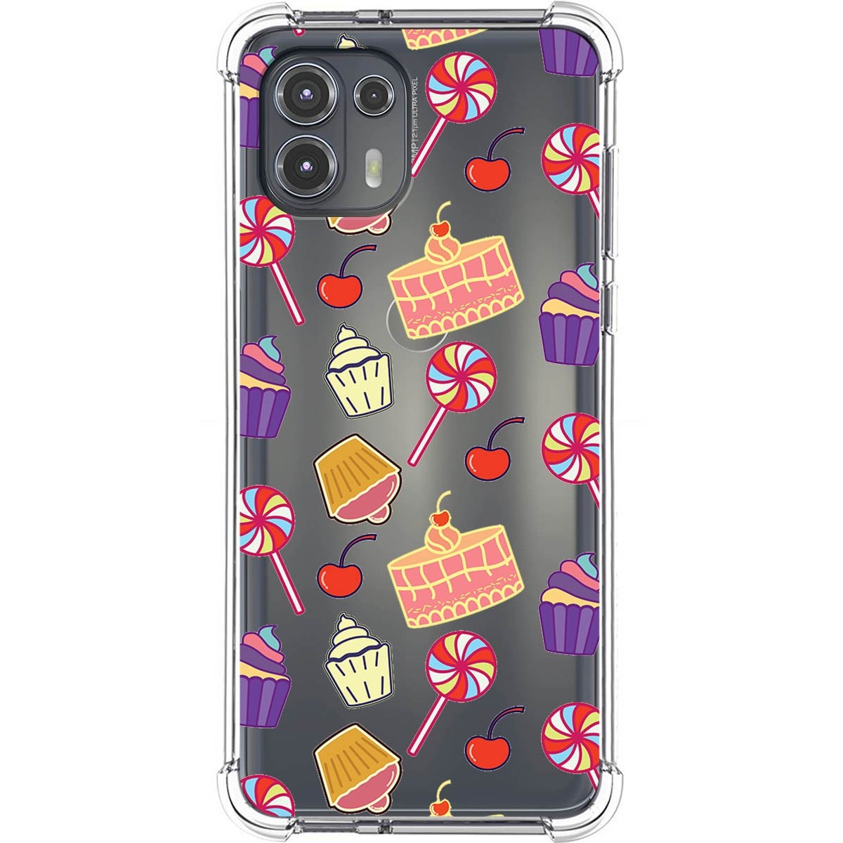 Funda Silicona Antigolpes para Motorola Edge 20 Lite diseño Dulces 01 Dibujos