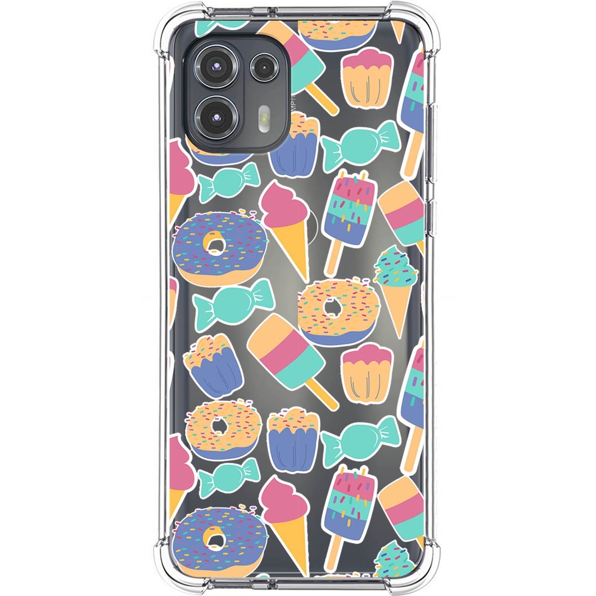 Funda Silicona Antigolpes para Motorola Edge 20 Lite diseño Dulces 02 Dibujos