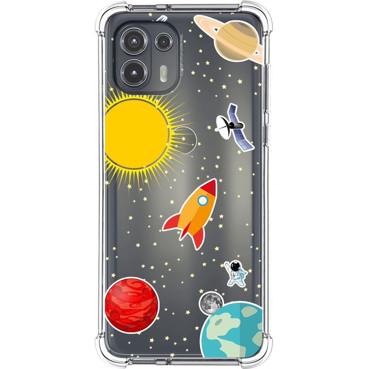 Funda Silicona Antigolpes para Motorola Edge 20 Lite diseño Espacio Dibujos