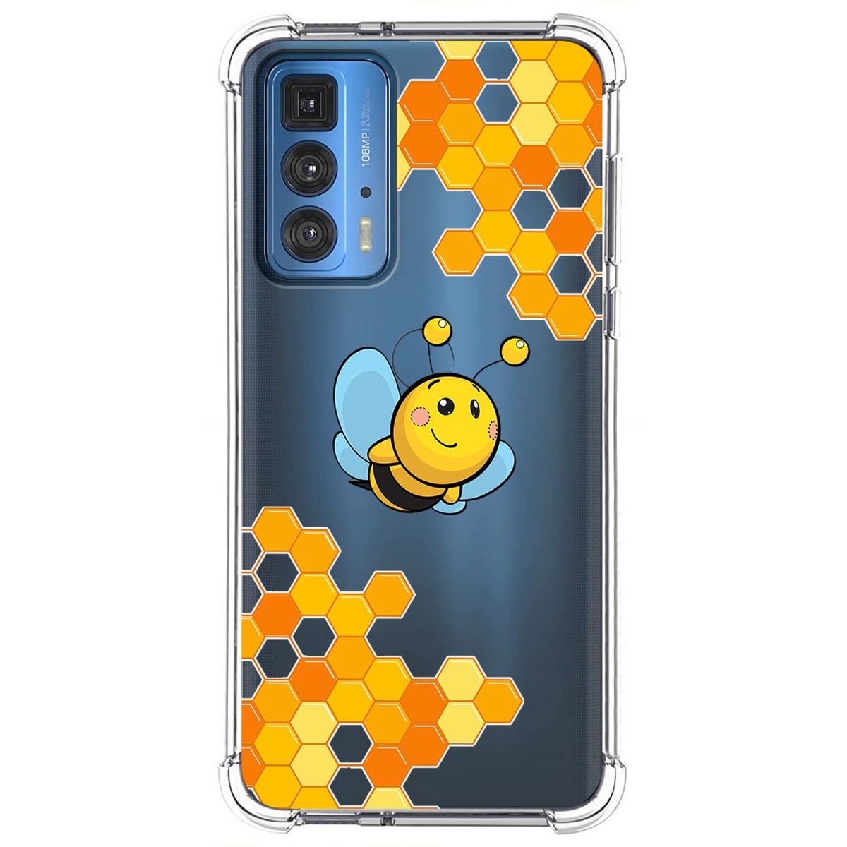 Funda Silicona Antigolpes para Motorola Edge 20 Pro diseño Abeja Dibujos