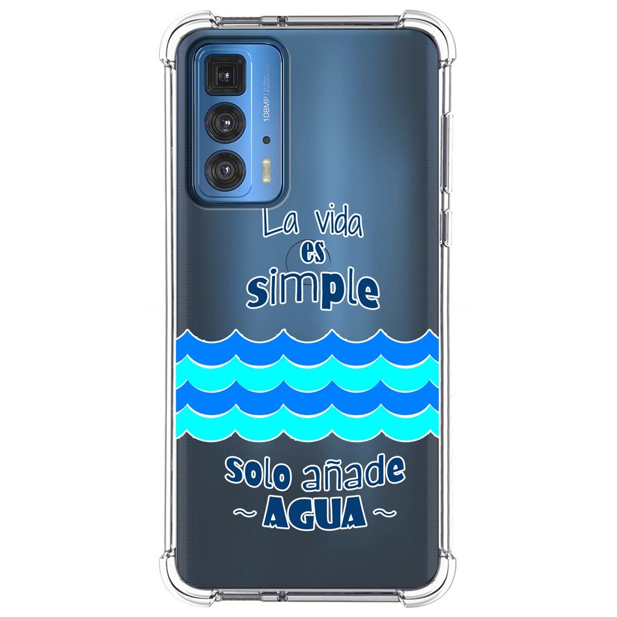 Funda Silicona Antigolpes para Motorola Edge 20 Pro diseño Agua Dibujos