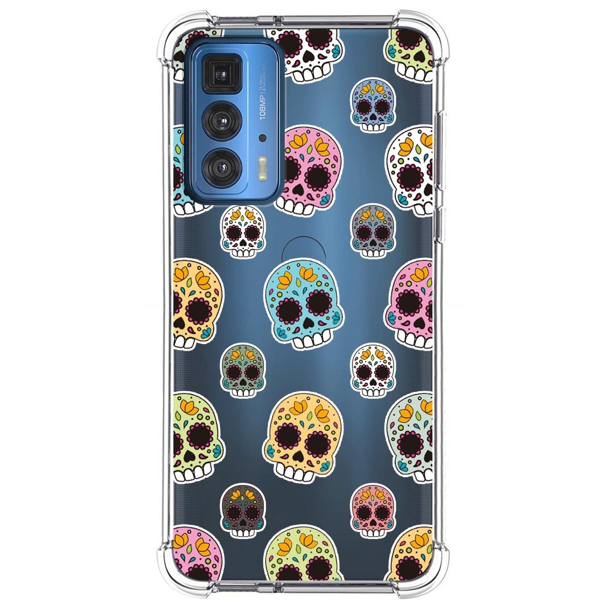Funda Silicona Antigolpes para Motorola Edge 20 Pro diseño Catrina Dibujos