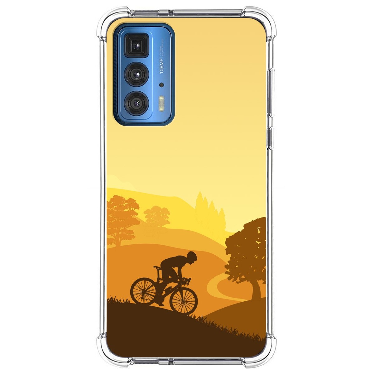 Funda Silicona Antigolpes para Motorola Edge 20 Pro diseño Ciclista Dibujos