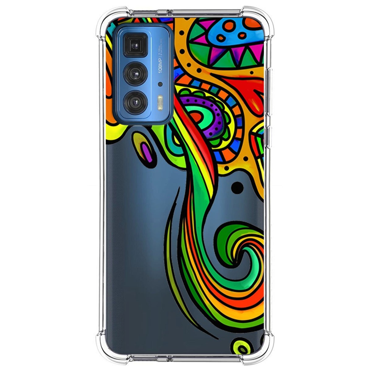 Funda Silicona Antigolpes para Motorola Edge 20 Pro diseño Colores Dibujos