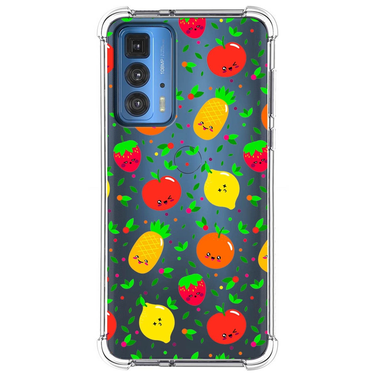 Funda Silicona Antigolpes para Motorola Edge 20 Pro diseño Frutas 01 Dibujos