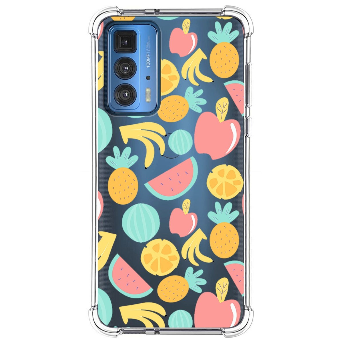 Funda Silicona Antigolpes para Motorola Edge 20 Pro diseño Frutas 02 Dibujos