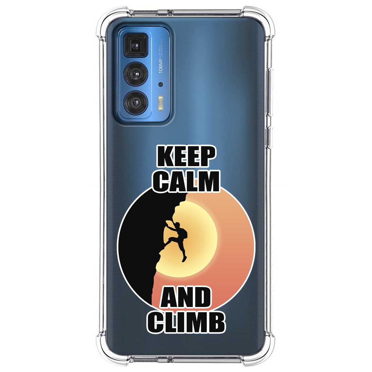 Funda Silicona Antigolpes para Motorola Edge 20 Pro diseño Hombre Escalada Dibujos