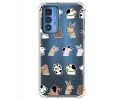 Funda Silicona Antigolpes para Motorola Edge 20 Pro diseño Perros Dibujos