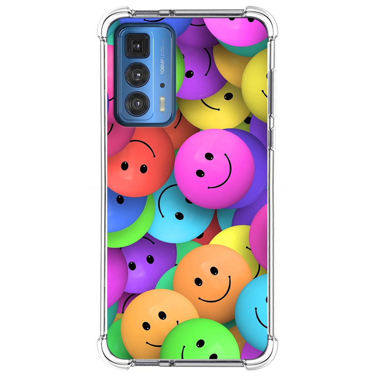 Funda Silicona Antigolpes para Motorola Edge 20 Pro diseño Smile Dibujos